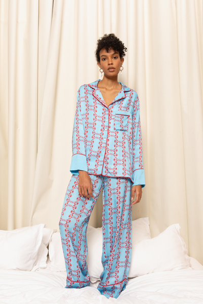 Coral Pyjama Top